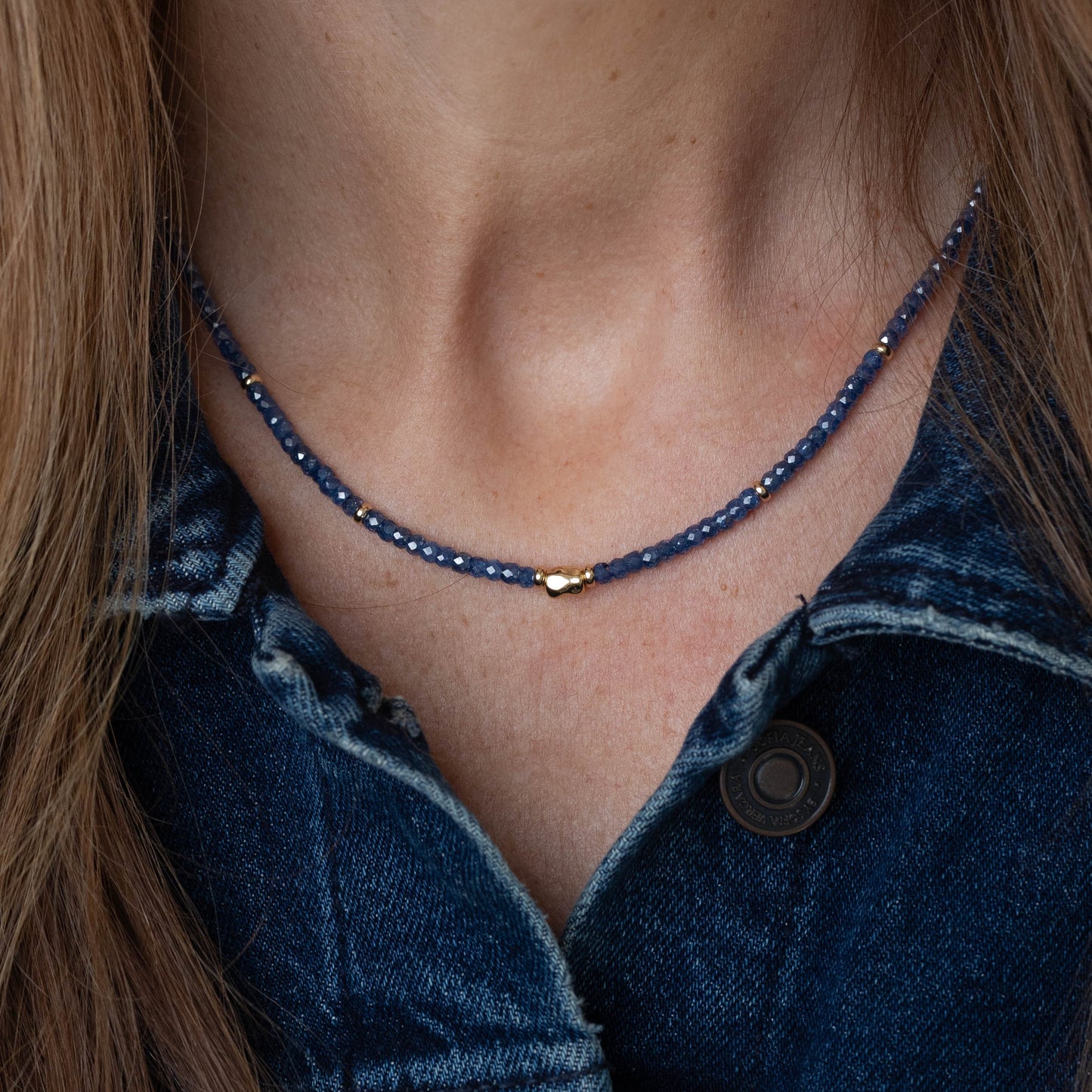 Midnight Blue Zircon Necklace