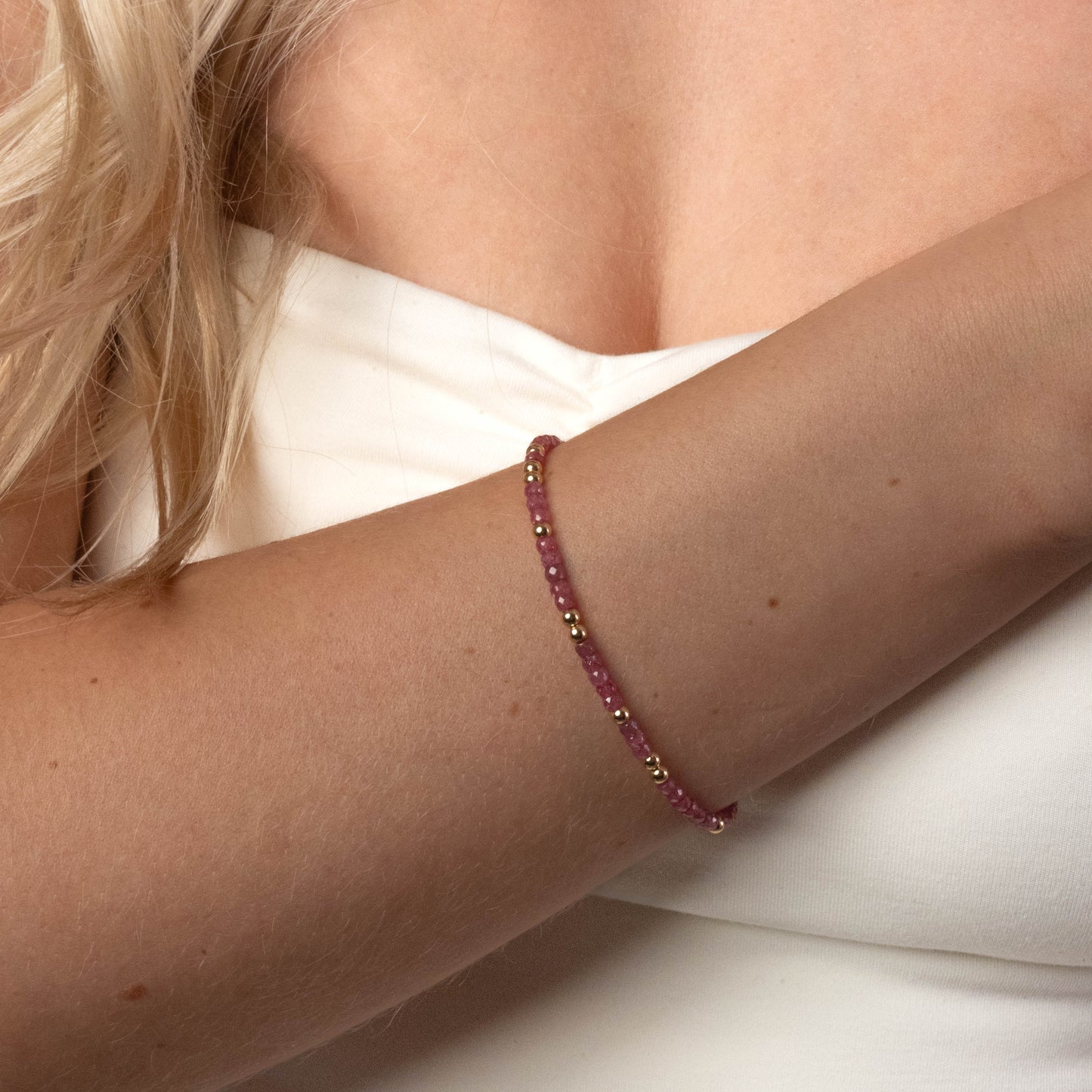Pink Lady Zircon Bracelet