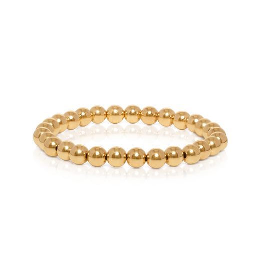 6MM 14K Gold Filled Ball Bracelet